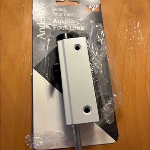 White Gliding Patio Door Foot Lock